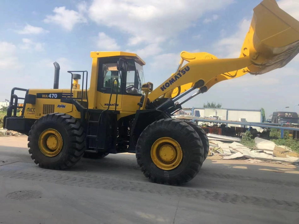 Cargadora Komatsu WA470 usada comparada con WA320 y WA380 para construccion y cantera